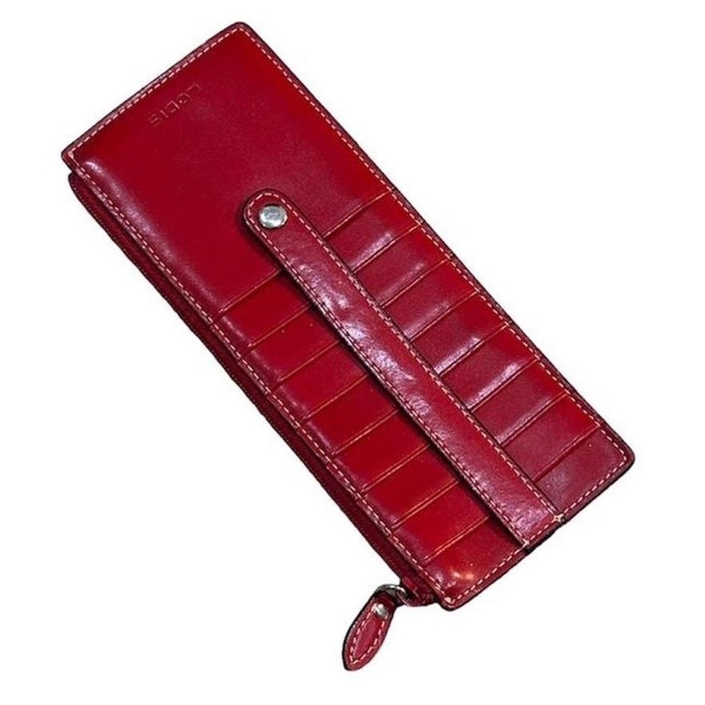 Vintage Lodis Red Leather Wallet